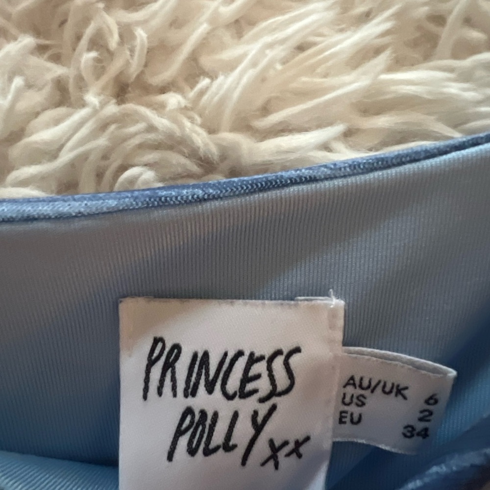 Princess Polly Blue Mesh Long Sleeve Top - Picture 2 of 6
